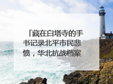 藏在白塔寺的手书记录北平市民悲愤，华北抗战档案首次集中展示