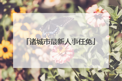 诸城市最新人事任免