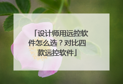 设计师用远控软件怎么选？对比四款远控软件