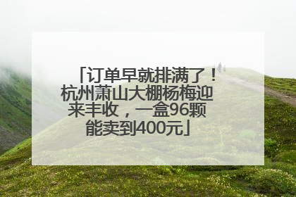 订单早就排满了！杭州萧山大棚杨梅迎来丰收，一盒96颗能卖到400元