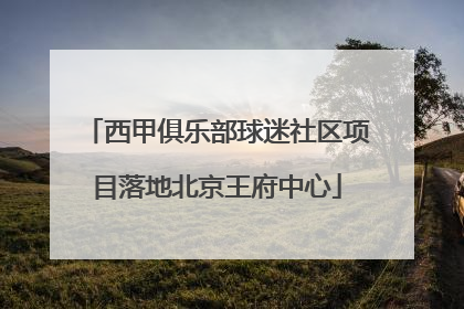 西甲俱乐部球迷社区项目落地北京王府中心