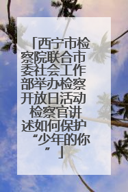 西宁市检察院联合市委社会工作部举办检察开放日活动 检察官讲述如何保护“少年的你”