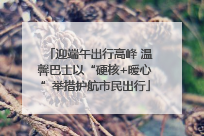 迎端午出行高峰 温馨巴士以“硬核+暖心”举措护航市民出行