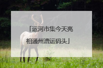 运河市集今天亮相通州漕运码头