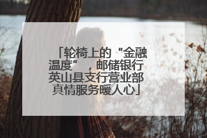 轮椅上的“金融温度”，邮储银行英山县支行营业部真情服务暖人心