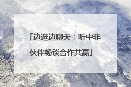 边逛边聊天：听中非伙伴畅谈合作共赢