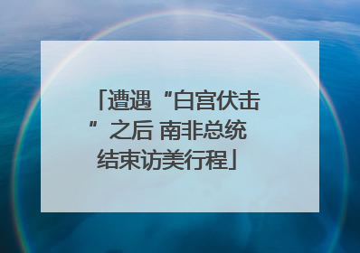 遭遇“白宫伏击”之后 南非总统结束访美行程