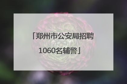 郑州市公安局招聘1060名辅警