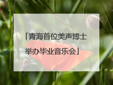 青海首位美声博士举办毕业音乐会