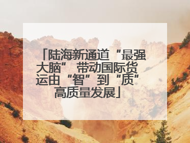 陆海新通道“最强大脑” 带动国际货运由“智”到“质”高质量发展