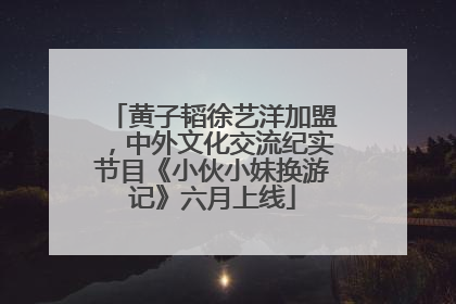 黄子韬徐艺洋加盟，中外文化交流纪实节目《小伙小妹换游记》六月上线