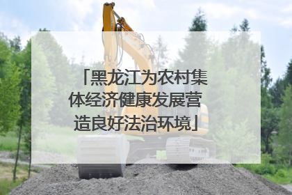 黑龙江为农村集体经济健康发展营造良好法治环境