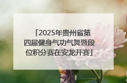 2025年贵州省第四届健身气功气舞暨段位积分赛在安龙开赛
