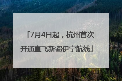 7月4日起，杭州首次开通直飞新疆伊宁航线