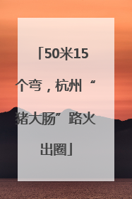 50米15个弯，杭州“猪大肠”路火出圈