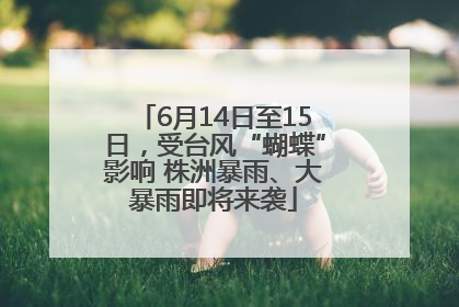 6月14日至15日，受台风“蝴蝶”影响 株洲暴雨、大暴雨即将来袭